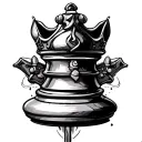 King Chess Piece tattoo design idea