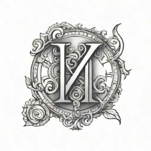 Roman Numeral 4 tattoo design idea