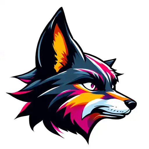 Fox Face tattoo design idea