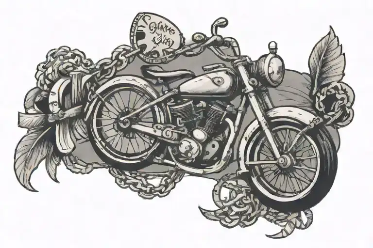 wrist chain consisting of travel ideas on bike tattoo design idea