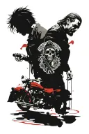 Sons Of Anarchy with ref One piece Anime, Jujustu Kaisen,  tattoo design idea