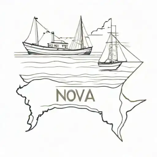 bluenose boat Nova Scotia license plate tattoo design idea