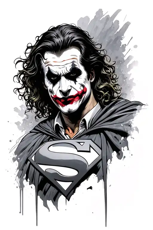 The Joker + Superman tattoo design idea