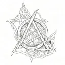 anarchy and equality tattoo design idea