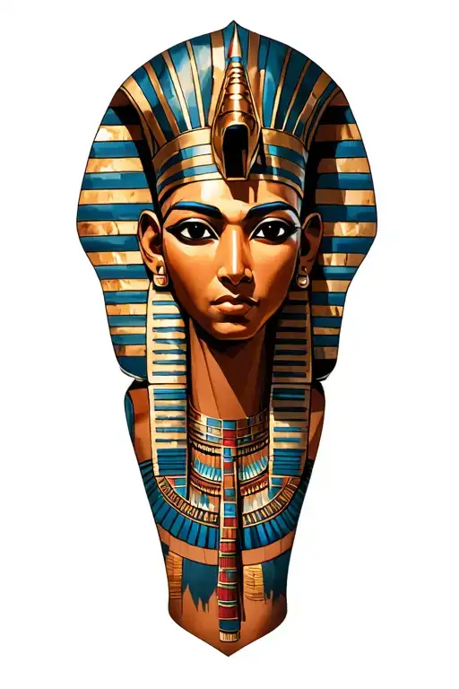 “Ancient Egypt -themed leg tattoo. The composition must complement existing tattoos from Anubis and Horus. Incl tattoo design idea