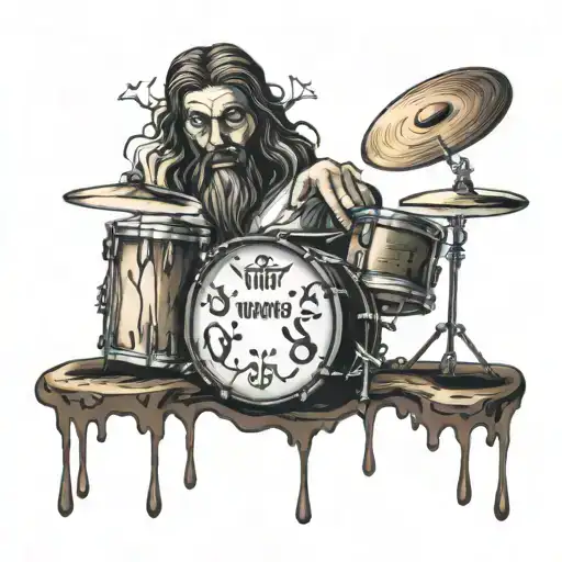 My idea of my tattoo is mixed with Drums, Coffee, and Jesus. And its like flowing on my veins like blood   tattoo design idea