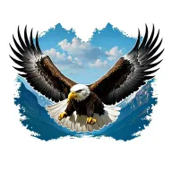 bald eagle soaring tattoo design idea