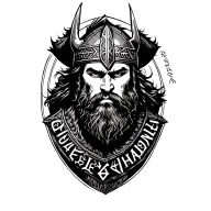 A Viking warrior representing your lost twin brother Samuel in Valhalla, with the Nordic runes spelling out his name on the arm tattoo design idea