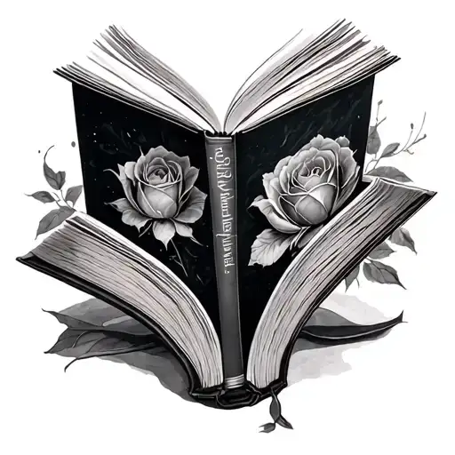 book dark romance tattoo design idea