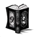 book dark romance tattoo design idea