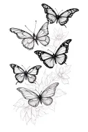 butterflies tattoo design idea