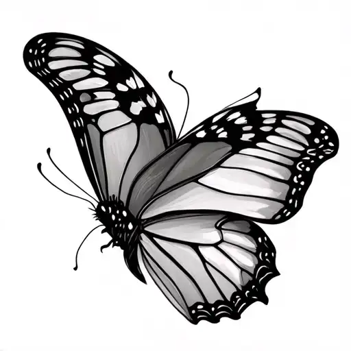 masculine butterfly tattoo design idea