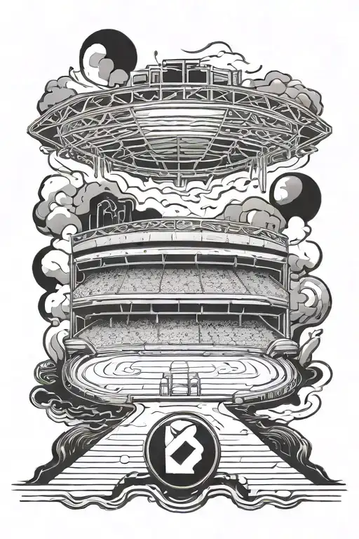 stadium arcadium wet sand tattoo design idea