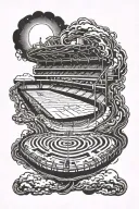 stadium arcadium wet sand tattoo design idea