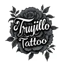 Trujillo in cursive font tattoo design idea