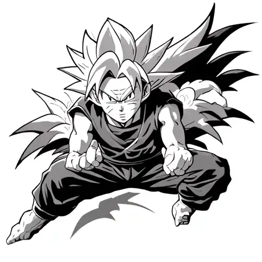 dragon ball z, naruto, bleach anime tattoo design idea