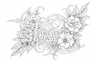 forever & always tattoo design idea