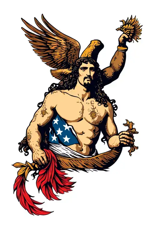 seaman and god tattoo design idea