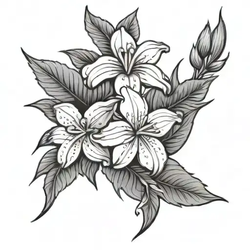 sampaguita filipino no flag tattoo design idea