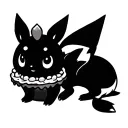 eevee pokemon and cake  tattoo design idea