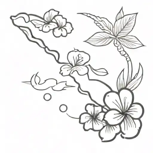 hawaii inspired tattoo design idea