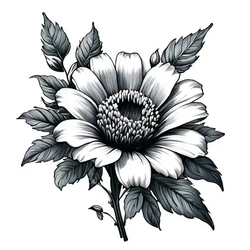 july birth flower tattoo design idea