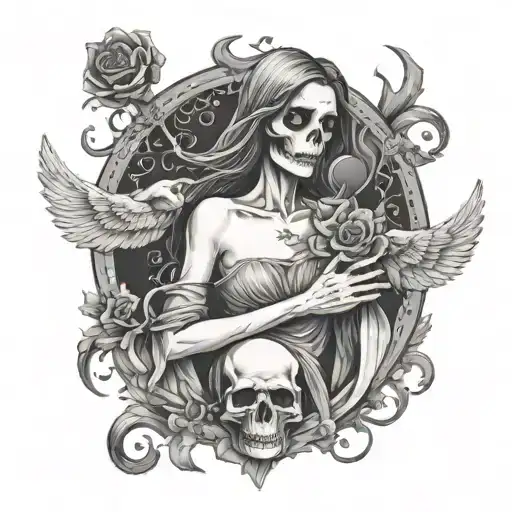 death and the maiden tattoo design idea