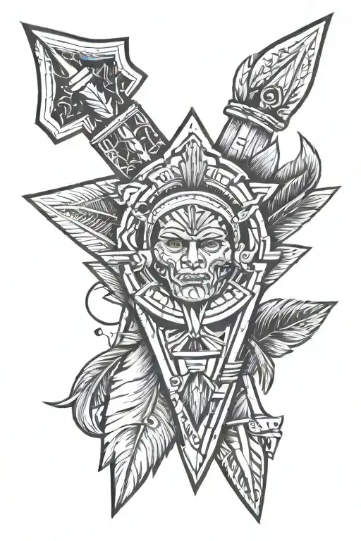 Native American Arrowhead tattoo design idea
