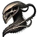 xenomorph god tattoo design idea