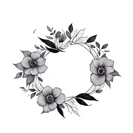 Coverup Floral tattoo design idea