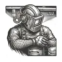 welder welding tattoo design idea