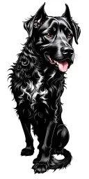 Cerberus three headed dog tattoo design idea