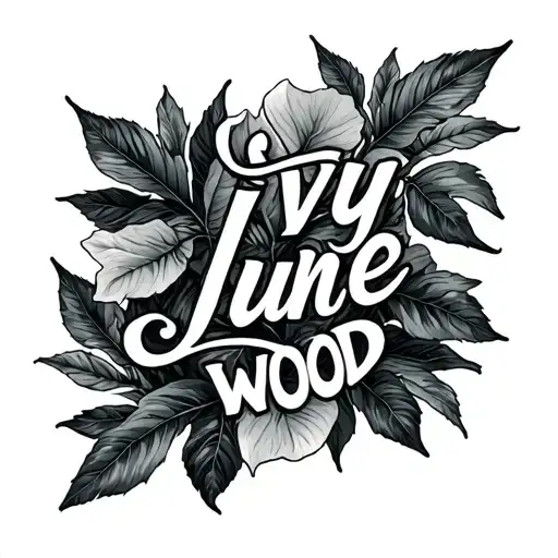"Ivy-June wood " African safari tattoo design idea