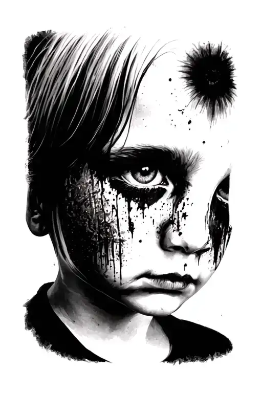 Child abuse survivor tattoo design idea