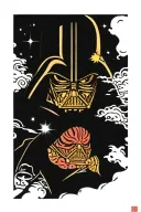 darth vader vs anakin tattoo design idea