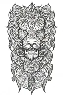 chinese lion tattoo design idea