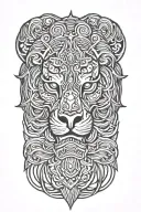 chinese lion tattoo design idea