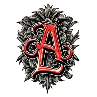 Initials A nad L font tattoo design tattoo design idea