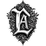 Initials A nad L font tattoo design tattoo design idea