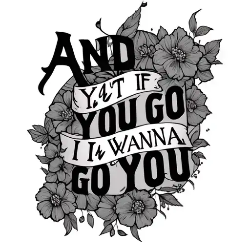 And If You Go I Wanna Go You tattoo design idea
