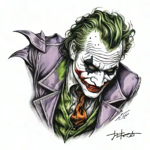 joker heath ledger tattoo design idea