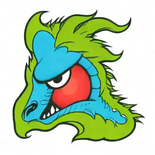 dragon serpent eye tattoo design idea