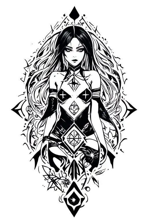 Jinx arcane symbols  tattoo design idea