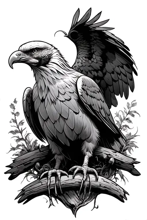 Adler Rocks Tannen tattoo design idea