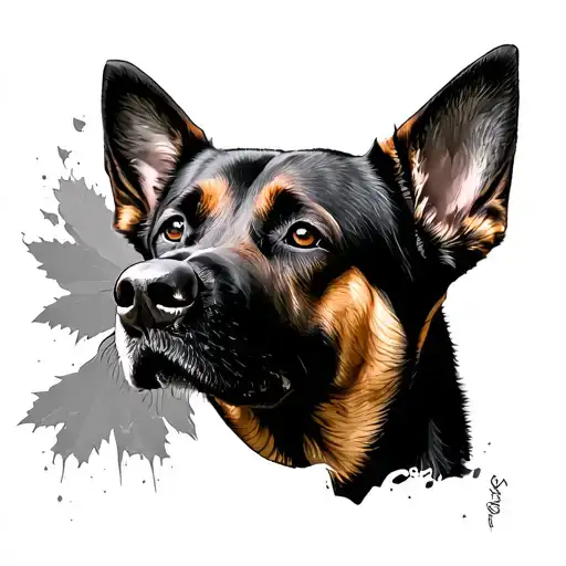 Belgian Malinois tattoo design idea