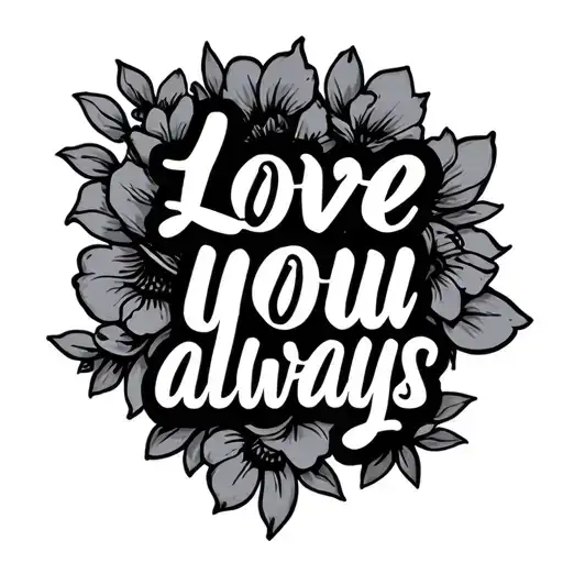 "Love you always" hang loose hand tattoo design idea