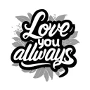 "Love you always" hang loose hand tattoo design idea
