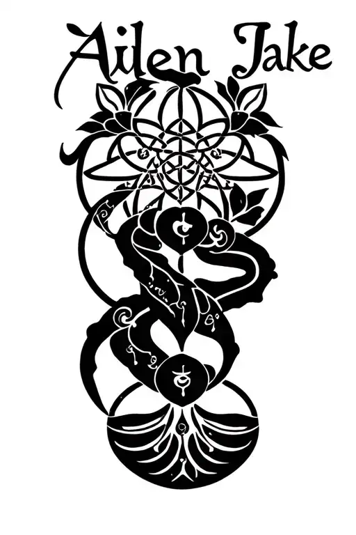"Aiden Jake " Libra Virgo cancer zodiac feminine love seed of life symbol  tattoo design idea