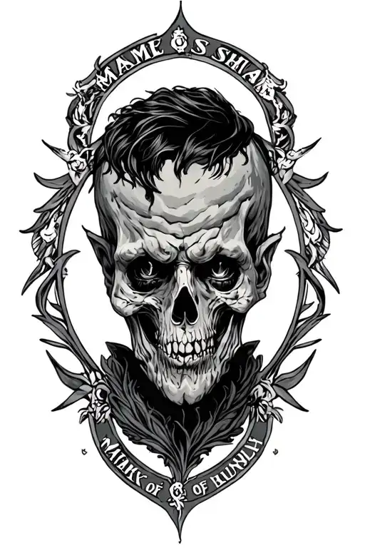 Mark Of Shame and guilt tattoo design idea