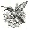 Huitzilopochtli hummingbird tattoo design idea
